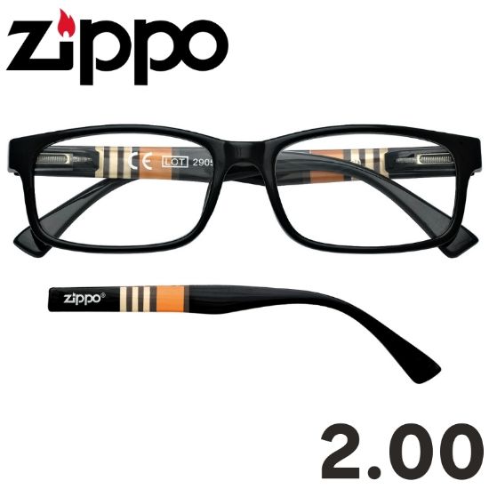 Picture of OCCHIALI GRAD. ZIPPO (da 2.00) 1pz - 31Z-B25-BLK200
