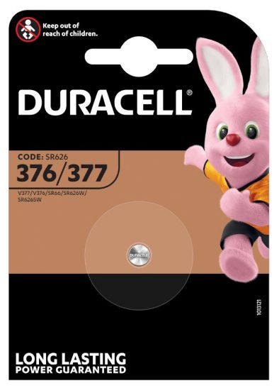 Immagine di PASTIGLIE DURACELL 377/376 1.5v 1x 1pz OSSIDO DI ARGENTO