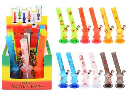 Picture of NARGHILe' BONG IN PVC 20cm - 1pz PEACE E SPIDER COLORI ASSORTITI