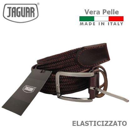 Immagine di CINTURA UOMO JAGUAR MORO H.3,5cm 1pz  ELASTICIZZATO SCATOLA REGALO