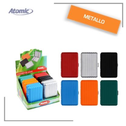 Immagine di PORTASIGARETTE ATOMIC 12pz METALLO COLORI ASSORTITI