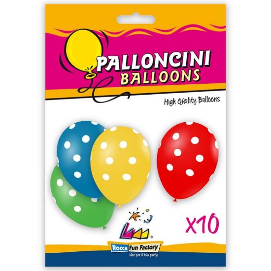 Picture of PALLONCINI LATTICE 30CM 10PZ POIS