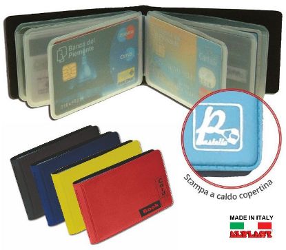 Immagine di PORTA CARDS MORBIDO 12 SCOMPARTI A LIBRO 12pz ALPLAST