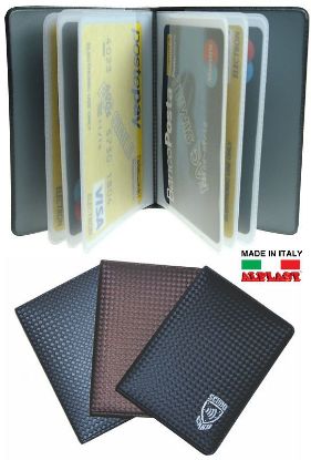 Immagine di PORTA CARDS SCUDO MORBIDO 24pz 14T PLURICARD CARBON ALPLAST