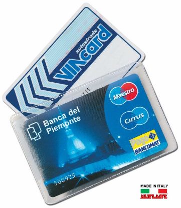 Immagine di PORTA CARDS MORBIDO 100pz 2T TRASPARENTE  ALPLAST