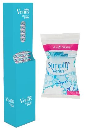 Immagine di RASOIO GILLETTE R&G SIMPLY VENUS 4+2 - EXPO 90pz
