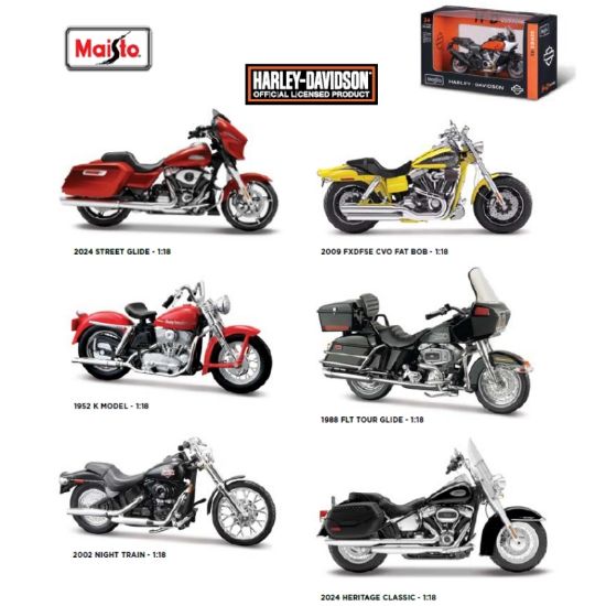 Picture of GIOCHI MOTO 1:18 HARLEY DAVIDSON 1pz