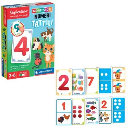 Picture of GIOCHI MONTESSORI CARTE NUMERI TATTILI 1pz CLEMENTONI