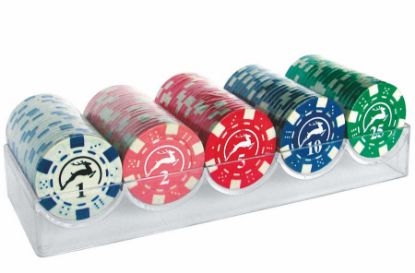 Immagine di FICHES POKER CHIPS 100/PKP 14gr MIC COLOR CON VALORE - MODIANO