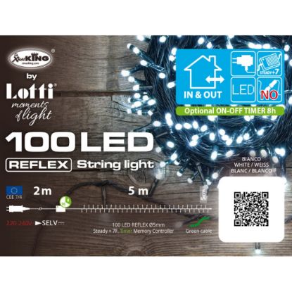 Picture of LUMINARIA LED 100L 2+5mt BIANCO FREDDO x ESTERNO CAVO VERDE