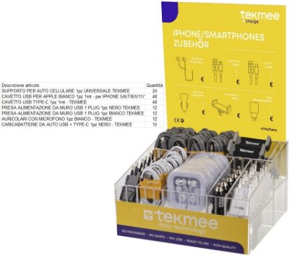 Immagine di EXPO TEKMEE ACCESSORI CELLULARE 171pz ASSORTITI Dimensioni (cm): 24.3 x 22.0 x 37.5