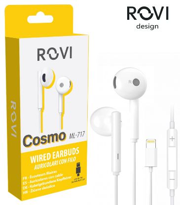 Immagine di AURICOLARI CUFFIE COSMO ML-717 1pz BIANCO BLISTER - ROVI