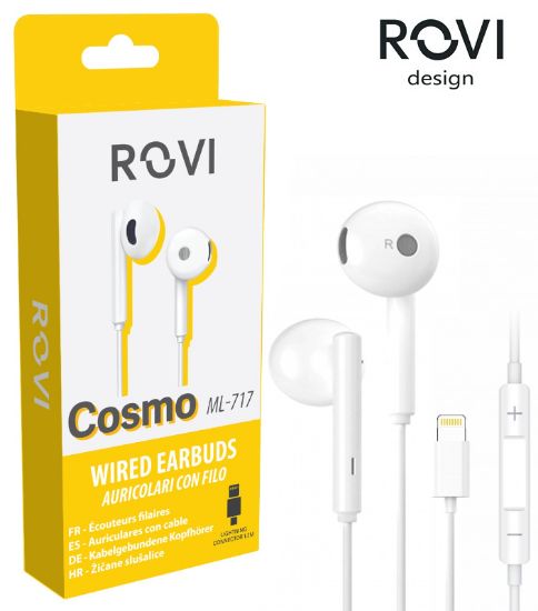 Immagine di AURICOLARI CUFFIE COSMO ML-717 1pz BIANCO BLISTER - ROVI