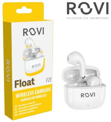 Immagine di AURICOLARI CUFFIE WIRELESS FLOAT F25 1pz WHITE - ROVI