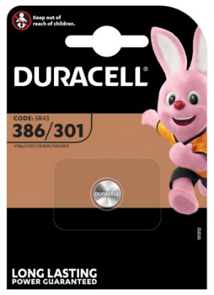 Immagine di PASTIGLIE DURACELL 386/301 1,5v x 1pz OSSIDO DI ARGENTO