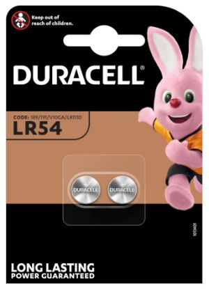 Immagine di PASTIGLIE DURACELL LR54 1.5v 2x 1pz ALCALINE