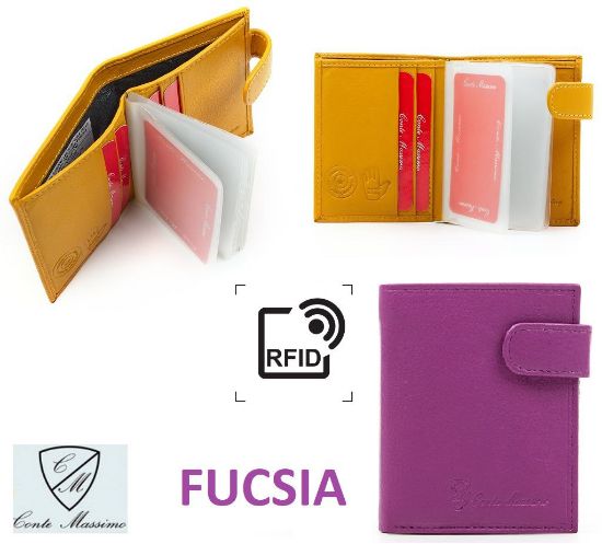 ItabWeb PORTAFOGLIO CONTE MASSIMO CM2132 FUCSIA 1pz VERA PELLE