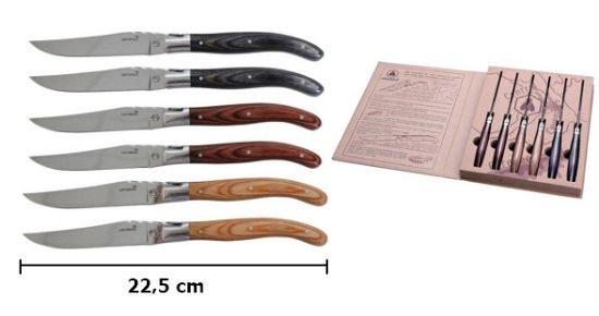 Immagine di LAGUIOLE COLTELLI STEAK KNIVES BOUSCAILLOUS 1x6pz