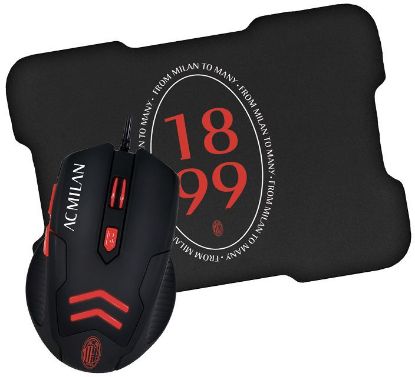 Immagine di MOUSE USB + MOUSEPAD TAPPETINO 1pz MILAN - TECHMADE