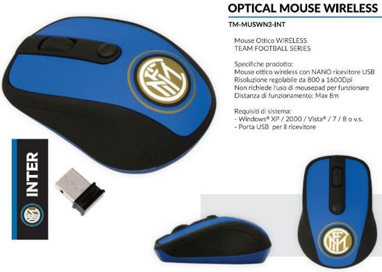 Immagine di MOUSE WIRELESS 1pz INTER - TECHMADE