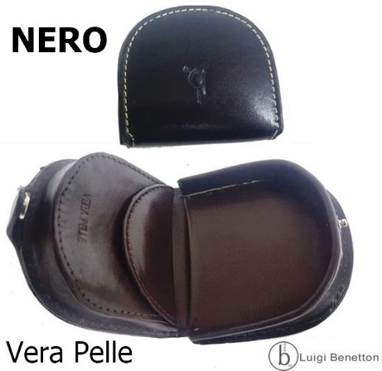 Immagine di PORTAMONETE TACCO IN PELLE 1pz NERO