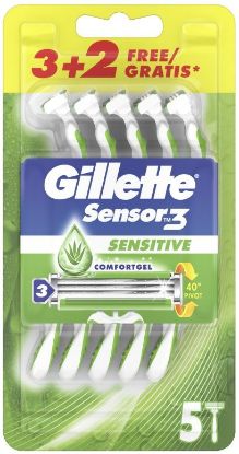 Immagine di RASOIO GILLETTE SENSOR 3 SENSITIVE 1x3pz+2