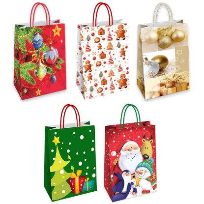 Picture of SACCHETTI SHOPPER NATALE CARTA FLORIO 36x12x41cm 25pz ASS. NATALE 1