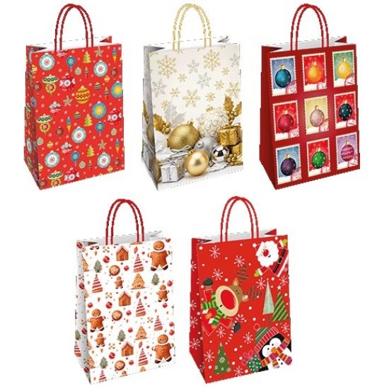 Picture of SACCHETTI SHOPPER NATALE FLORIO 36X12X41 25pz ASS. NATALE 2