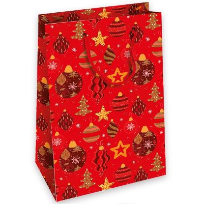 Picture of SACCHETTI SHOPPER DECOR 33x10x45cm 10pz CHRISTMAS NATALE