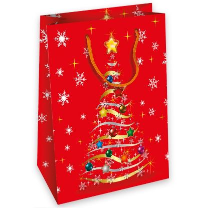 Picture of SACCHETTI SHOPPER DECOR 18x11x23cm 10pz ABETE NATALE