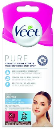 Immagine di DEPILAZIONE VEET PURE IPOALL STRISCE VISO x16