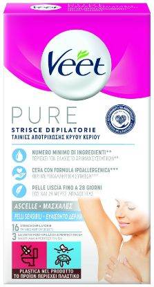 Immagine di DEPILAZIONE VEET PURE IPOALL STRISCE ASCELLE x16