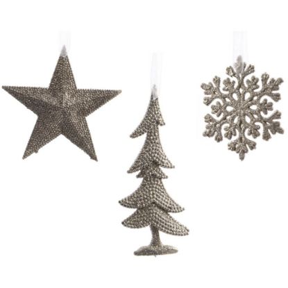 Immagine di DECORO DA APPENDERE SOGG.ASS. XMAS ORO GLITTER