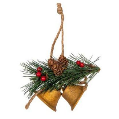 Immagine di DECORO CAMPANE CON VISCHIO 10H5H16cm RUSTICA