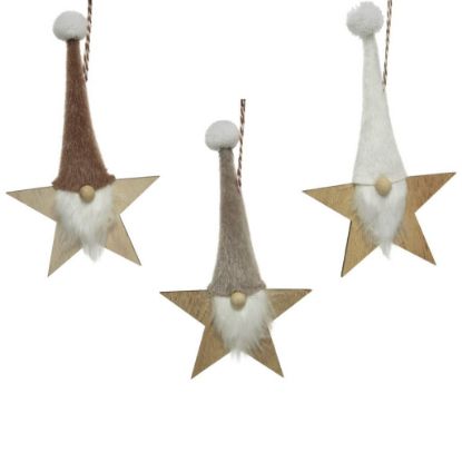 Immagine di DECORO STELLA CON CAPPELLO H20cm ASSORT.