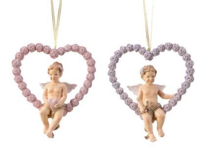 Immagine di DECORO ANGELO DA APPENDERE H15cm POLIRESINA