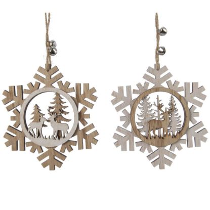 Immagine di DECORO FIOCCO NEVE D12cm SOGG.ASS.