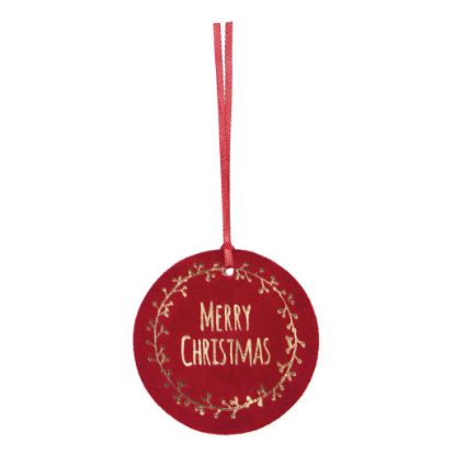 Immagine di DECORO MERRY XMAS 6pz    D10cm BORDEAUX