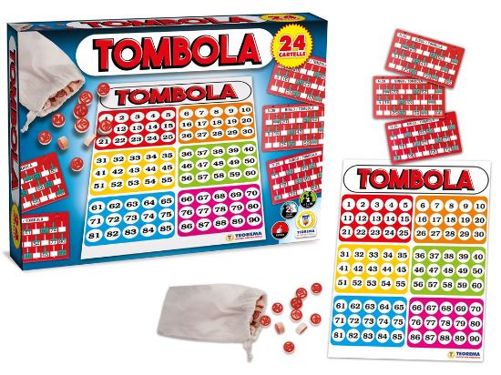 Immagine di GIOCHI GIOCO TOMBOLA 24 CARTELLE PLASTICA C/TABELLONE