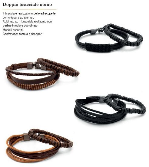 Immagine di BRACCIALE UOMO NAVIGARE 4pz + SCATOLA REGALO