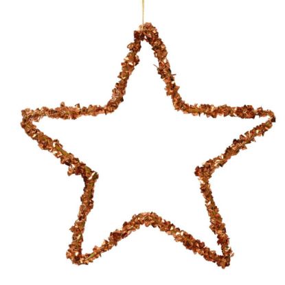 Immagine di STELLA IN METALLO D15cm GLITTER RAME