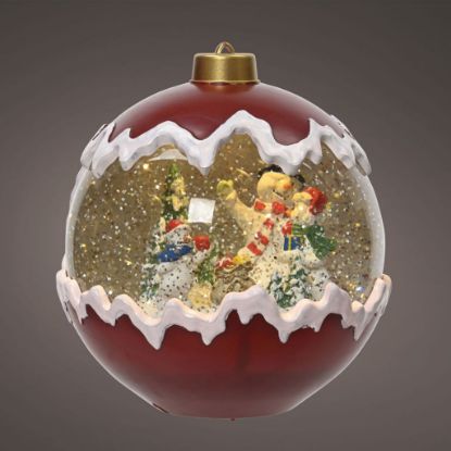 Immagine di SFERA PALLA DI NEVE LED  H16,3cm CON MOVIMENTO