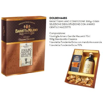 Immagine di BARATTI&MILANO CONFEZIONE 300gr GRAN SELEZIONE DEGUSTAZIONE CON AMARO GENTILE MAZZETTI - PR2025