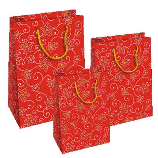 Immagine di SACCHETTI SHOPPER DECOR 18x11x23cm 10pz CHRISTMAS