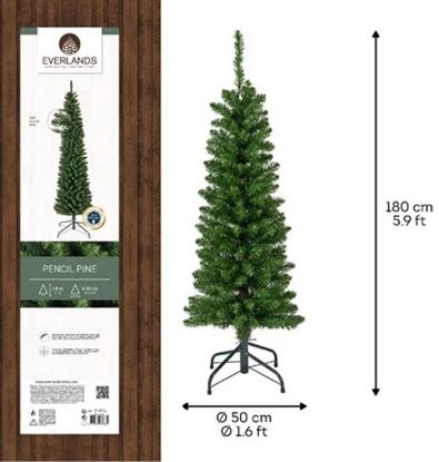 Immagine di ALBERO PINO PENCIL 180cm D50cm VERDE - NATALE