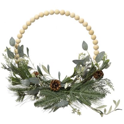 Immagine di GHIRLANDA FIORI E FOGLIE D40cm