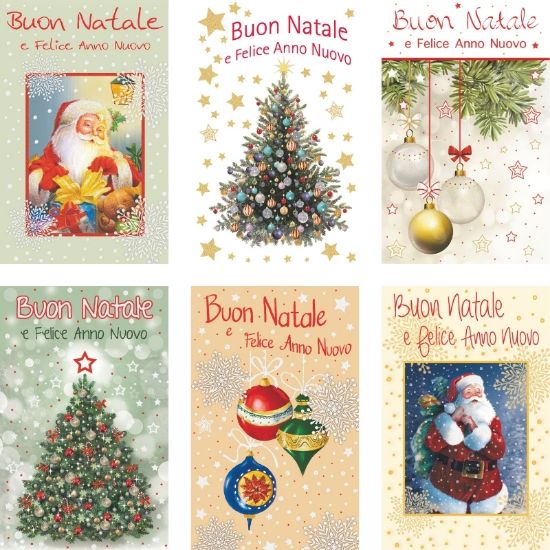 Immagine di BIGLIETTI NATALE BRISTOL 90x140 48pz BUON NATALE + BUSTA