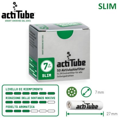 Immagine di FILTRI ACTI TUBE SLIM 7mm 10pz x50filtri CARBONI ATTIVI - PROV-C00122002