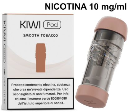 Immagine di KIWI 2/1 E-LIQUID POD 2pz SMOOTH TOBACCO 1,8ml 10mg/ml - PLN011333