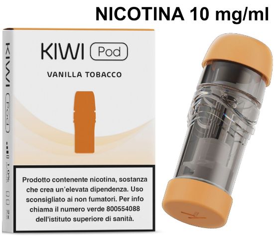 Immagine di KIWI 2/1 E-LIQUID POD 2pz VANILLA TOBACCO 1,8ml 10mg/ml - PLN011335